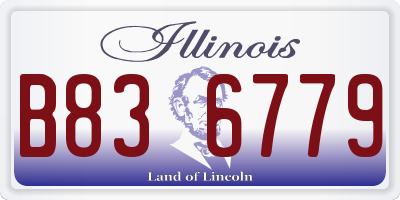 IL license plate B836779