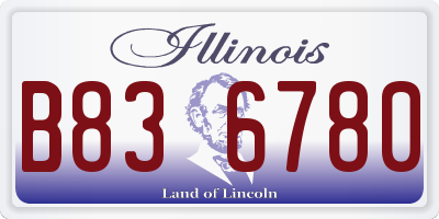 IL license plate B836780