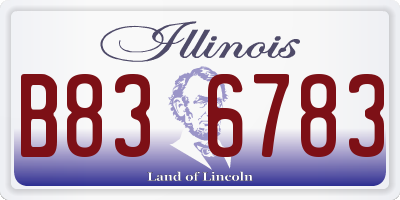 IL license plate B836783