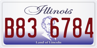 IL license plate B836784
