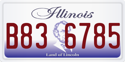 IL license plate B836785