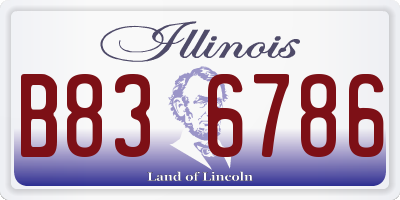 IL license plate B836786