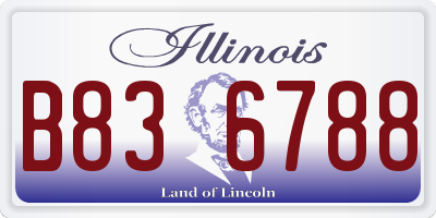IL license plate B836788