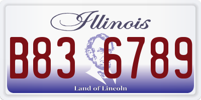 IL license plate B836789