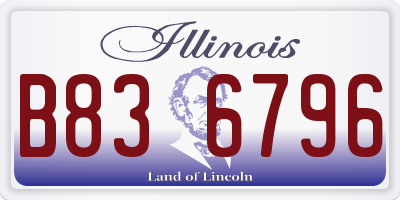 IL license plate B836796