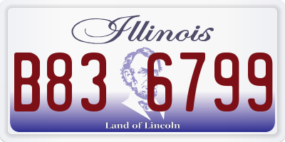 IL license plate B836799