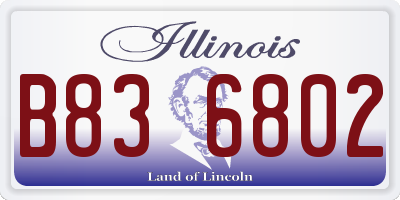 IL license plate B836802