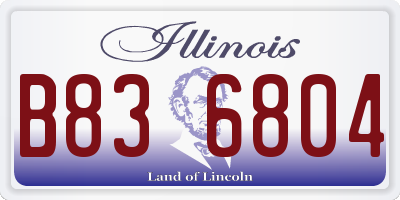 IL license plate B836804