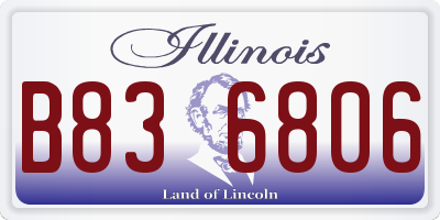 IL license plate B836806
