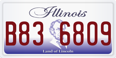 IL license plate B836809