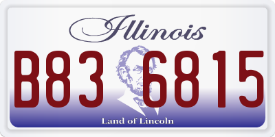 IL license plate B836815