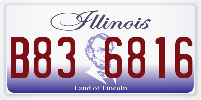 IL license plate B836816