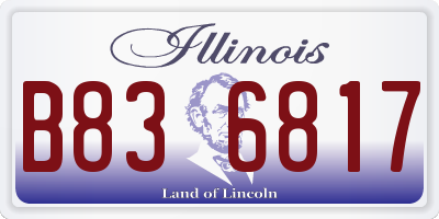 IL license plate B836817