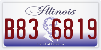 IL license plate B836819