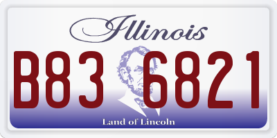 IL license plate B836821