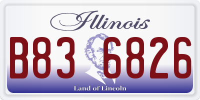 IL license plate B836826