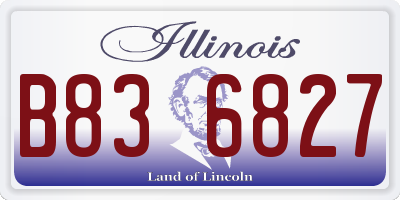 IL license plate B836827