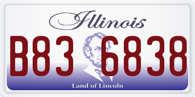 IL license plate B836838