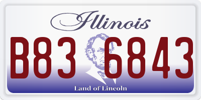 IL license plate B836843