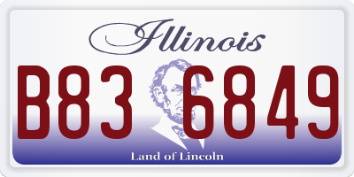 IL license plate B836849