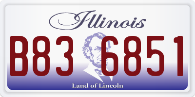 IL license plate B836851