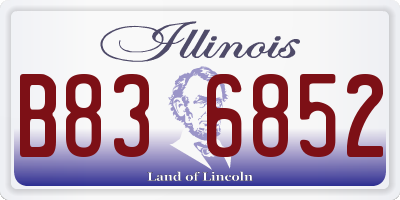 IL license plate B836852