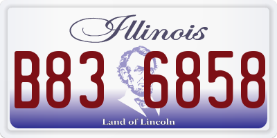 IL license plate B836858