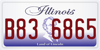 IL license plate B836865