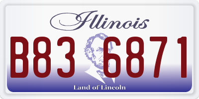 IL license plate B836871