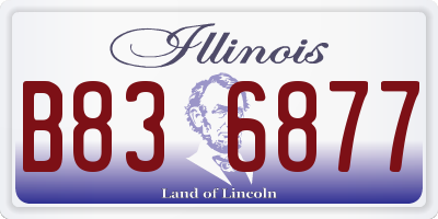 IL license plate B836877