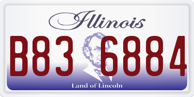 IL license plate B836884