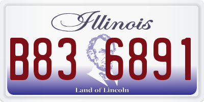 IL license plate B836891