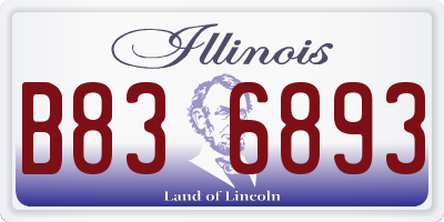 IL license plate B836893
