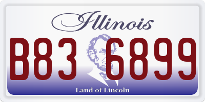 IL license plate B836899