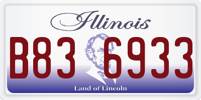 IL license plate B836933