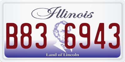 IL license plate B836943