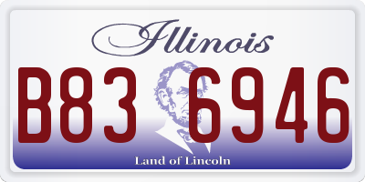 IL license plate B836946