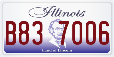 IL license plate B837006