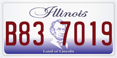 IL license plate B837019