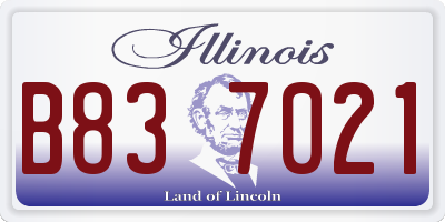 IL license plate B837021