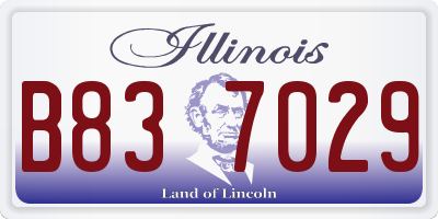 IL license plate B837029