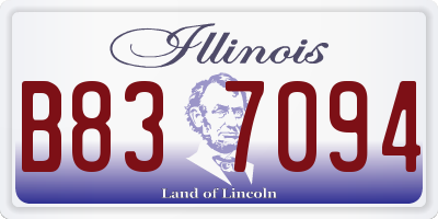 IL license plate B837094