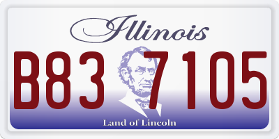IL license plate B837105