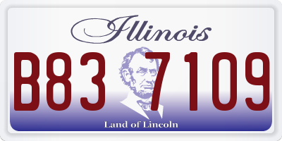 IL license plate B837109