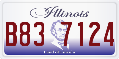 IL license plate B837124