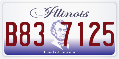 IL license plate B837125