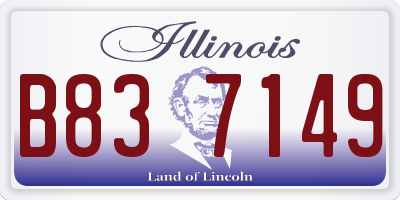 IL license plate B837149