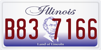 IL license plate B837166