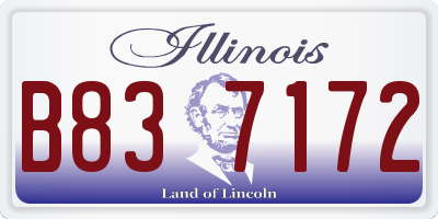 IL license plate B837172
