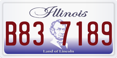 IL license plate B837189